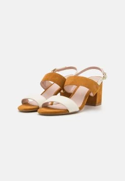 Pier One Leather- Sandalias - White/Cognac -Tienda De Ropa 1342743762264bc58174535dd46482c5