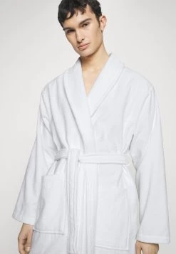 Pier One Shawl Towel Bathrobe - Albornoz - White -Tienda De Ropa 1750537fe5284a27957b17c8aded1f98