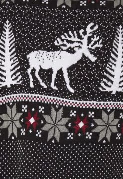 Pier One Wintery Christmas Jumper- Jersey De Punto - Black -Tienda De Ropa 19b4f5f8cc11462394392012199e9096