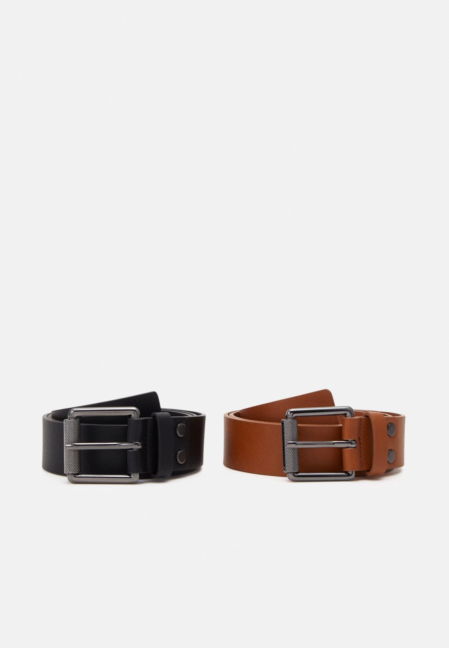 Pier One 2 Pack Unisex - Cinturón - Black/Cognac 3 Pier One 2 Pack Unisex - Cinturón - Black/Cognac