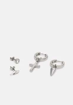 Pier One 3 Pack Unisex - Pendientes - Silver-Coloured -Tienda De Ropa 3cd8712c5f384a889eb27469ebf636c4