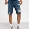 Pier One Shorts Vaqueros - Dark Blue Denim