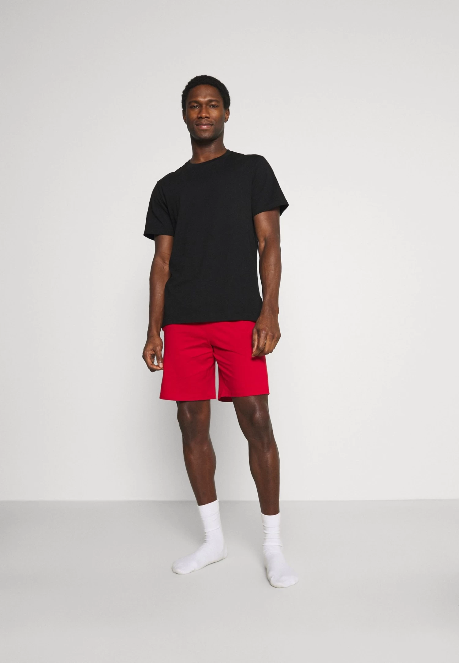 Pier One 3 Pack - Pantalón De Pijama - Black/Mottled Dark Grey/Red 3 Pier One 3 Pack - Pantalón De Pijama - Black/Mottled Dark Grey/Red