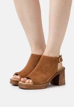 Pier One Leather - Sandalias Con Plataforma - Cognac