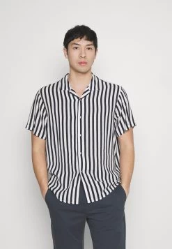 Pier One Camisa - Dark Blue/White