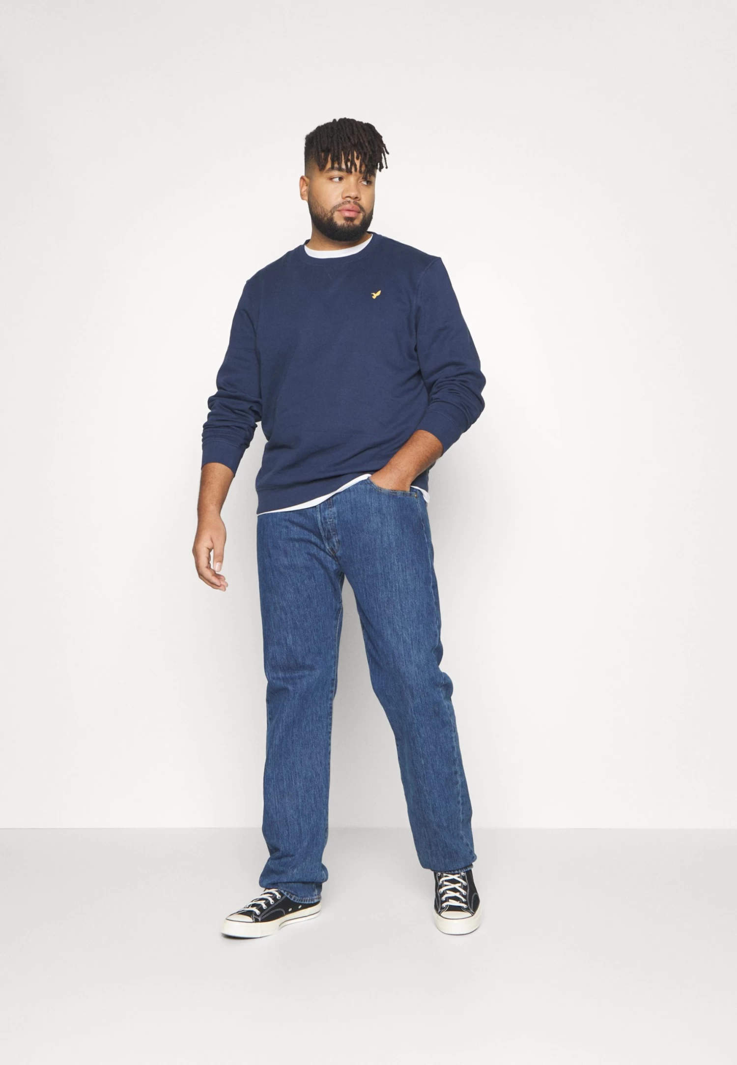 Pier One Plus Size 2 Pack - Sudadera - Dark Blue/Bordeaux 3 Pier One Plus Size 2 Pack - Sudadera - Dark Blue/Bordeaux