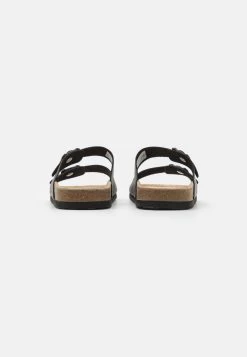 Pier One Leather Unisex - Sandalias Planas - Black -Tienda De Ropa 78db4dd14a8d4857820f33ef21310d89