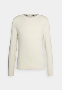 Pier One Basic Crewneck - Jersey De Punto - Off White