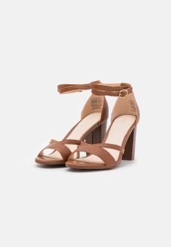 Pier One Leather - Sandalias De Tacón - Cognac -Tienda De Ropa 9e82db66f2564588b21964fb5ff4fc0e