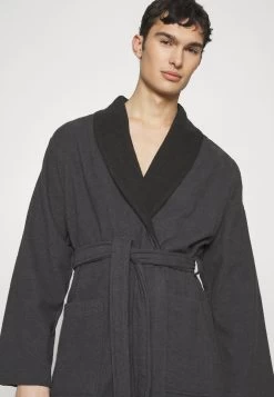 Pier One Shawl Towel Bathrobe - Albornoz - Dark Grey -Tienda De Ropa aedd72cbd7d04b83bcef8a6c104e08f9