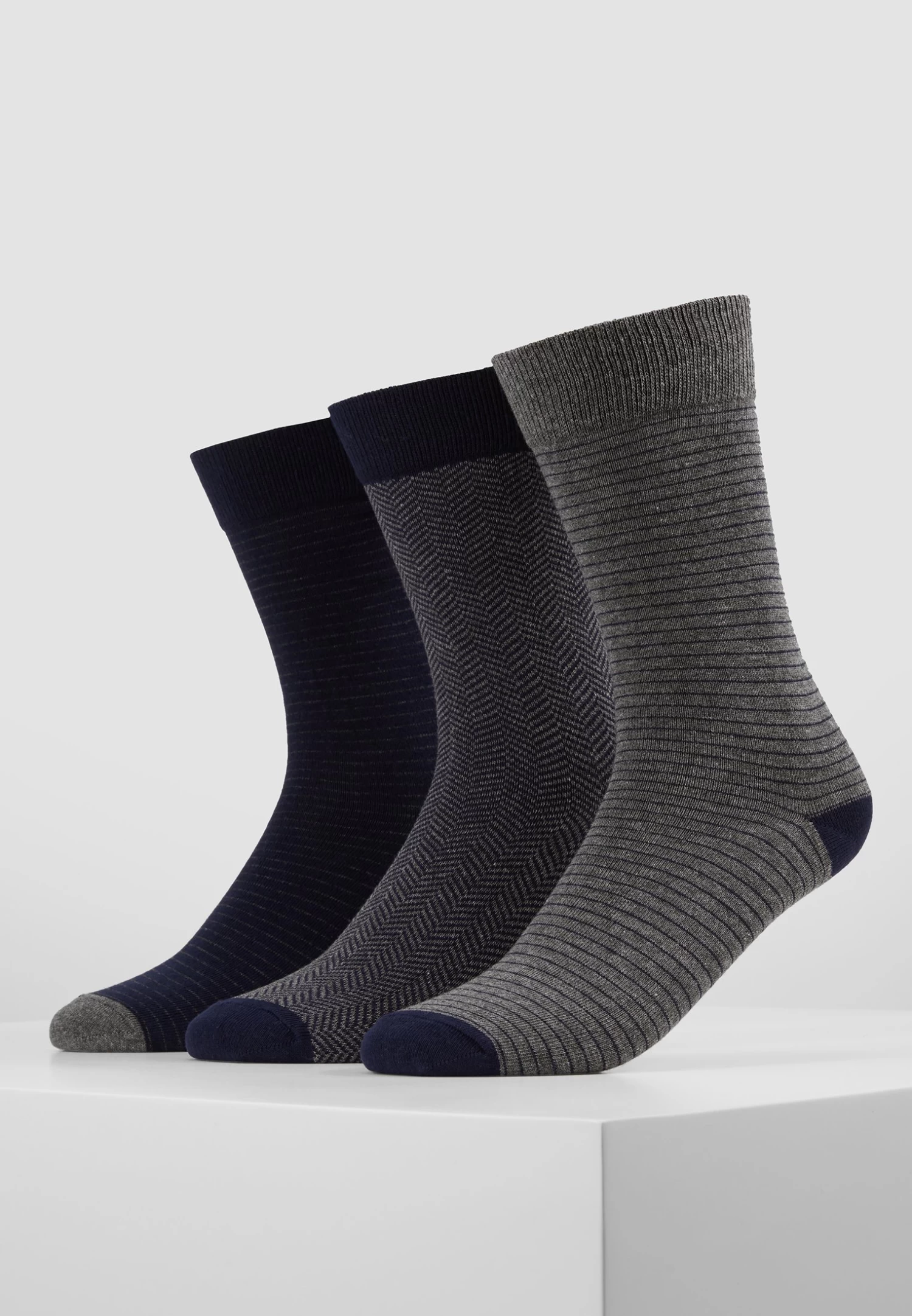 Pier One 5 Pack - Calcetines - Dark Blue/Mottled Grey 4 Pier One 5 Pack - Calcetines - Dark Blue/Mottled Grey - Image 2