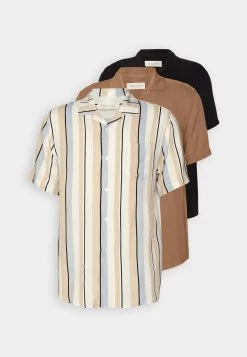 Pier One 3 Pack - Camisa - Beige/Black/White -Tienda De Ropa bf32d3a56b6443bb9cbae5c468a40cf2