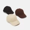 Pier One Unisex 3 Pack - Gorra - Black/Dark Brown/Beige -Tienda De Ropa c2733f675ca44ebd8c1145369473dacc