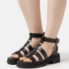 Pier One Leather - Sandalias - Black
