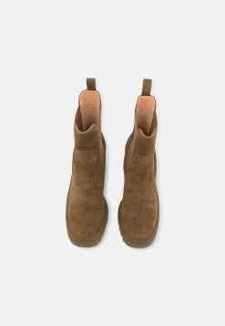 Pier One Leather - Botines De Tacón - Khaki -Tienda De Ropa d027936bad924b7580f943497494a525