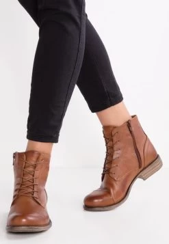 Pier One Botines Con Cordones - Brandy