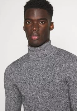 Pier One Muscle Fit Turtle - Jersey De Punto - Mottled Grey -Tienda De Ropa e3c882d2274c45af8a9f7df902604a5f