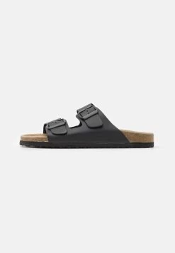 Pier One Leather Unisex - Sandalias Planas - Black