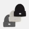 Pier One Unisex 3 Pack - Gorro - Black/Dark Grey/Off-White