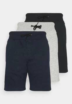 Pier One 3 Pack - Shorts - Black/Mottled Light Grey/Dark Blue -Tienda De Ropa fd1d6a00272c4d8db0cdbce1e6cd9d7c